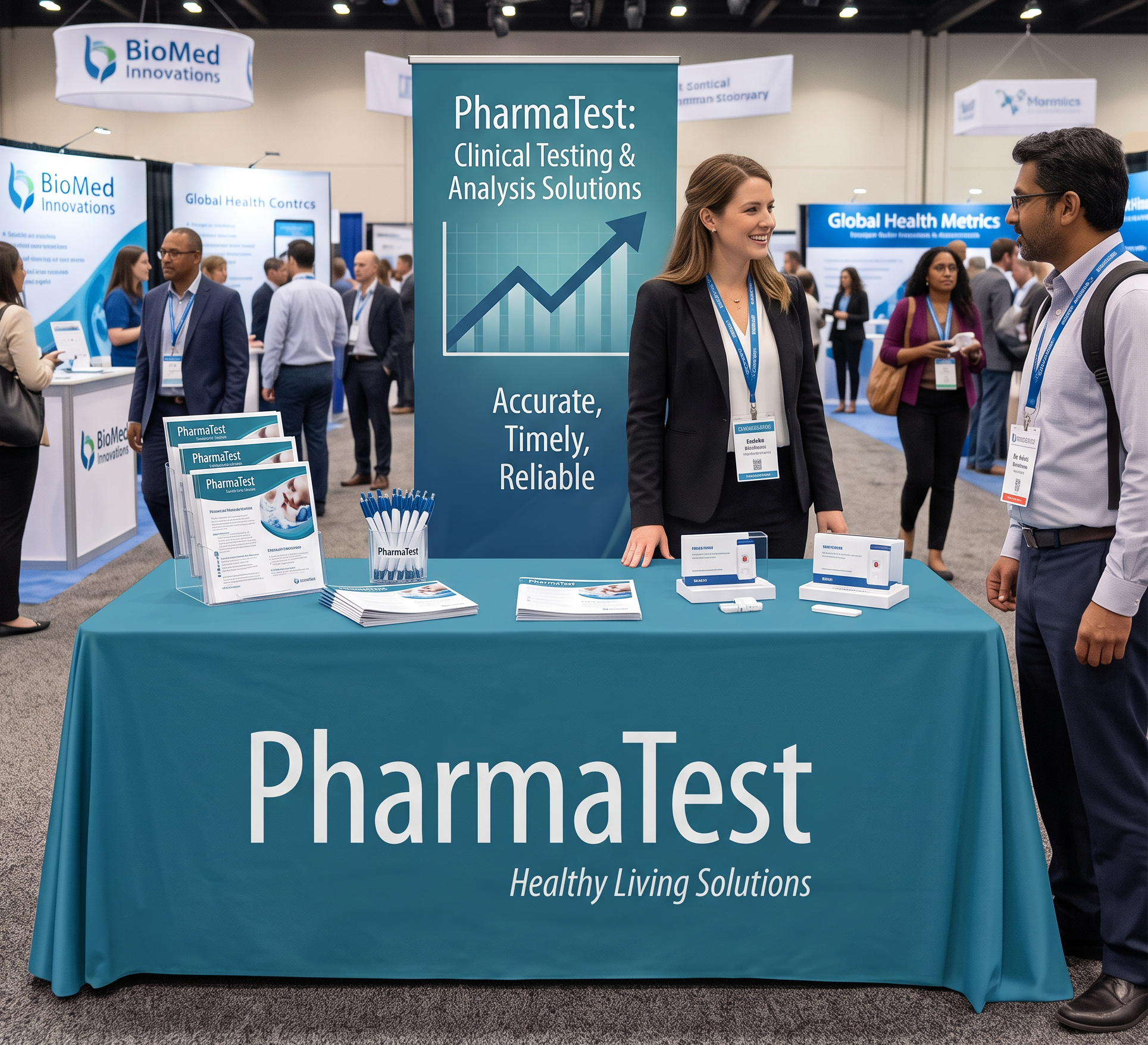 Pharma Table throw Executive Retractable Banner Stand